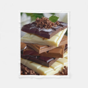 Stapel Chocoladerepen Dekbed Fleece Deken