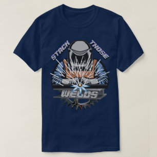 Stapel die lassen met bouwlasser t-shirt
