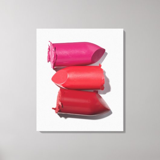 Stapel gebroken lipstick canvas afdruk (Voorkant)
