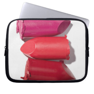 Stapel gebroken lipstick laptop sleeve