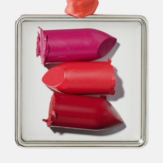 Stapel gebroken lipstick metalen ornament (Voorkant)