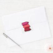 Stapel gebroken lipstick vierkante sticker (Envelop)