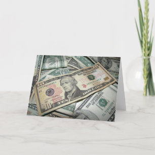 stapel geld kaart