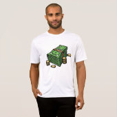 Stapel geld met munten geld t-shirt (Voorkant volledig)