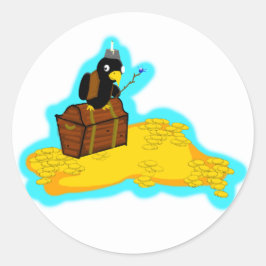 Stapel geld ronde sticker