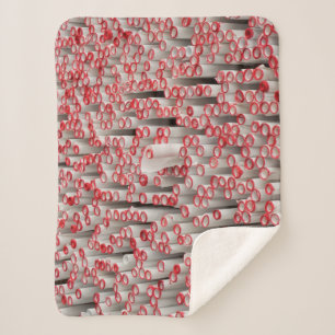 stapel gewalst papier sherpa deken