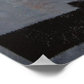 'Stapel it Up' Grey and Green Abstract Art Poster (Hoek)