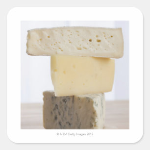 Stapel kaas vierkante sticker