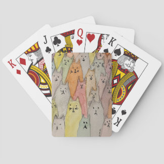 Stapel Katten Pokerkaarten