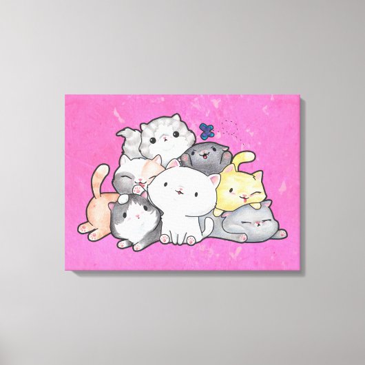 Stapel Kittens Canvas Afdruk (Voorkant)