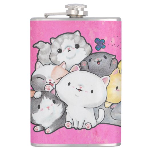 Stapel Kittens Heupfles (Voorkant)