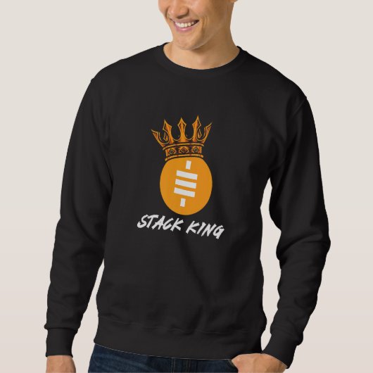 Stapel Koning Sats Crypto Bitcoin Ethereum Satoshi Trui (Voorkant)