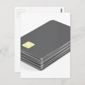 Stapel met blanco plastic kaarten met chip (Voorkant / Achterkant)