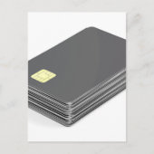 Stapel met blanco plastic kaarten met chip (Voorkant)