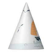 Stapel met blauwe zeilboot feesthoedjes (Links)