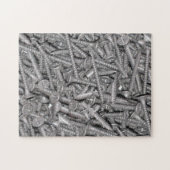 stapel met zilver gekleurde Drywall-schroeven Legpuzzel (Horizontaal)