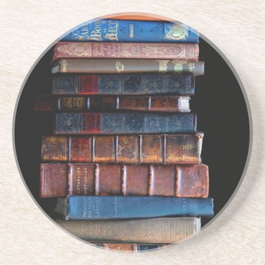 stapel oude boeken zandsteen onderzetter (Voorkant)