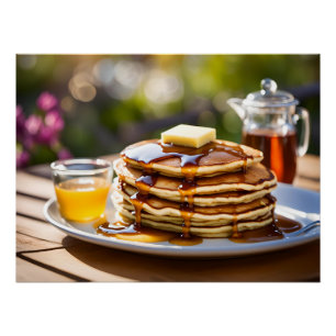 Stapel pannenkoeken perfect poster