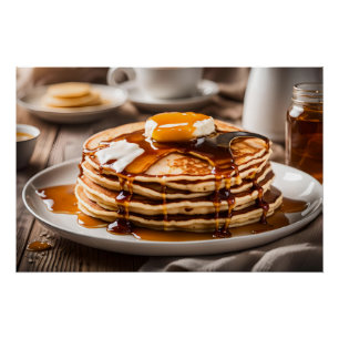 Stapel pannenkoeken perfect poster