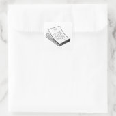 Stapel papier vierkante sticker (Tas)