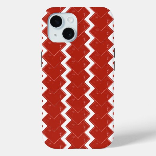 Stapel rode vierkanten Case-Mate iPhone case (Achterkant)