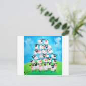 stapel schapen briefkaart (Staand voorkant)