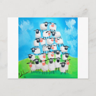 stapel schapen briefkaart