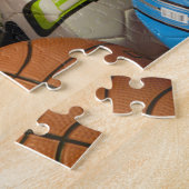 stapel sportballen puzzle legpuzzel (Zijkant)