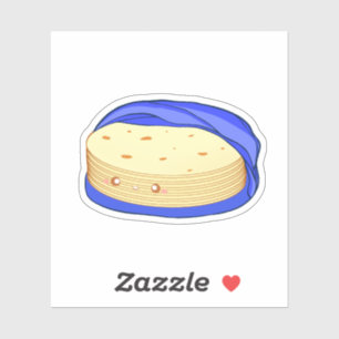 Stapel van bloem tortilla's sticker