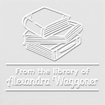 Stapel van boeken #6 "Uit de bibliotheek van" Naam