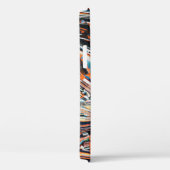 Stapel van bruine en blauwe houten bootplank Case-Mate iPhone case (Achterkant / Rechts)