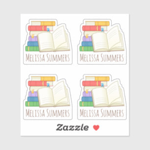 Stapel van de Bookplaat van de Naam van de Douane  Sticker