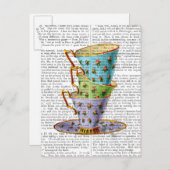 Stapel van drie  teams briefkaart (Voorkant / Achterkant)