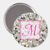 Stapel van Glitter Monogram Initiaal Magnet Magneet (Voorkant / Achterkant)