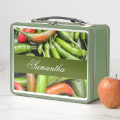 Stapel van groene pittige paprika's (In situ)