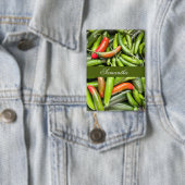 Stapel van groene pittige paprika's button (Insitu)