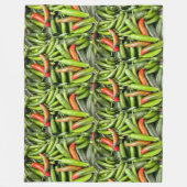 Stapel van groene pittige paprika's fleece deken (Voorkant)