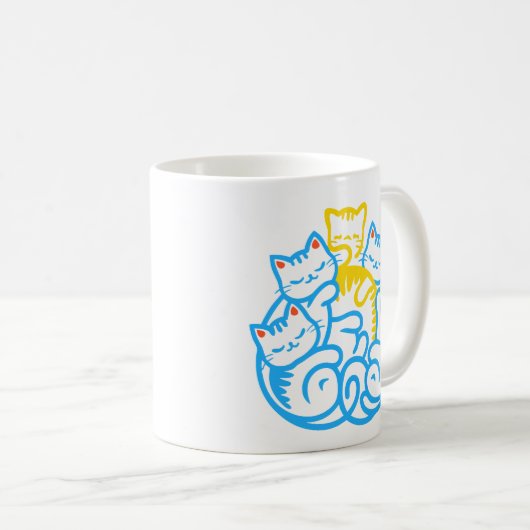 Stapel van kitty katten grappige Schattigee katten Koffiemok (Voorkant rechts)