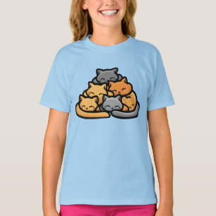 Stapel van kitty katten grappige Schattigee katten T-shirt