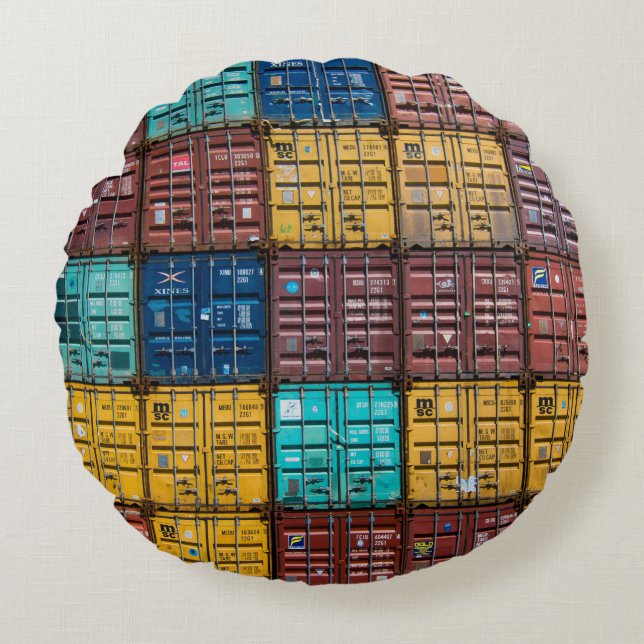 Stapel van vrachtaanhangwagen rond kussen (Voorkant)