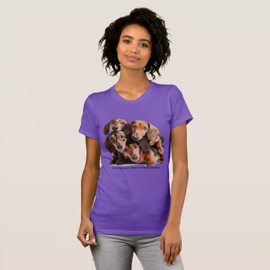 Stapel van wiener honden T-shirt (Voorkant volledig)