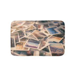 Stapel Vintagefoto's Badmat