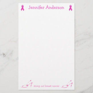 Stapel voor roze koolstofborst briefpapier