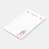 Stapel zacht en roze Lotus druipt dingen om opmerk Post-it® Notes (Schuin)