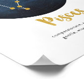 Stapelafdruk pisces poster (Hoek)