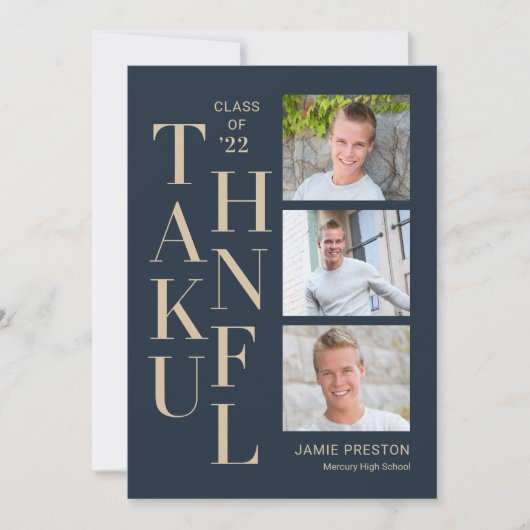 Stapelbaar Bewerkbare Kleur Bedankkaart (Voorkant)