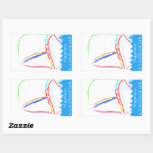 Stapelband Rechthoekige Sticker (Vel)