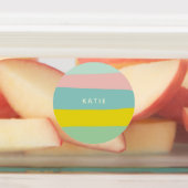Stapelbandkleuren in kleine pastels labels (Aangebracht)