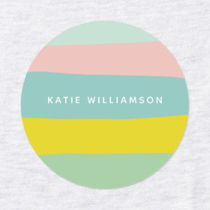 Stapelbandkleuren in kleine pastels labels