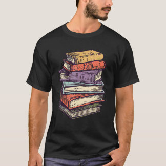 stapelboeken voor boeken en boekenwormen t-shirt